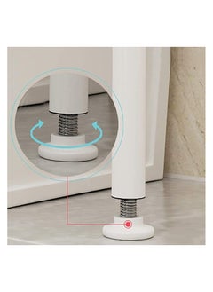 Cuisine Art Washing Machine Storage Shelf Rack - 3 Tiers, Space-Saving, Easy Assembly, No Drilling. Fits Over Toilets or Washing Machines. Dimensions: 25x65x166 cm, White  - Image 4