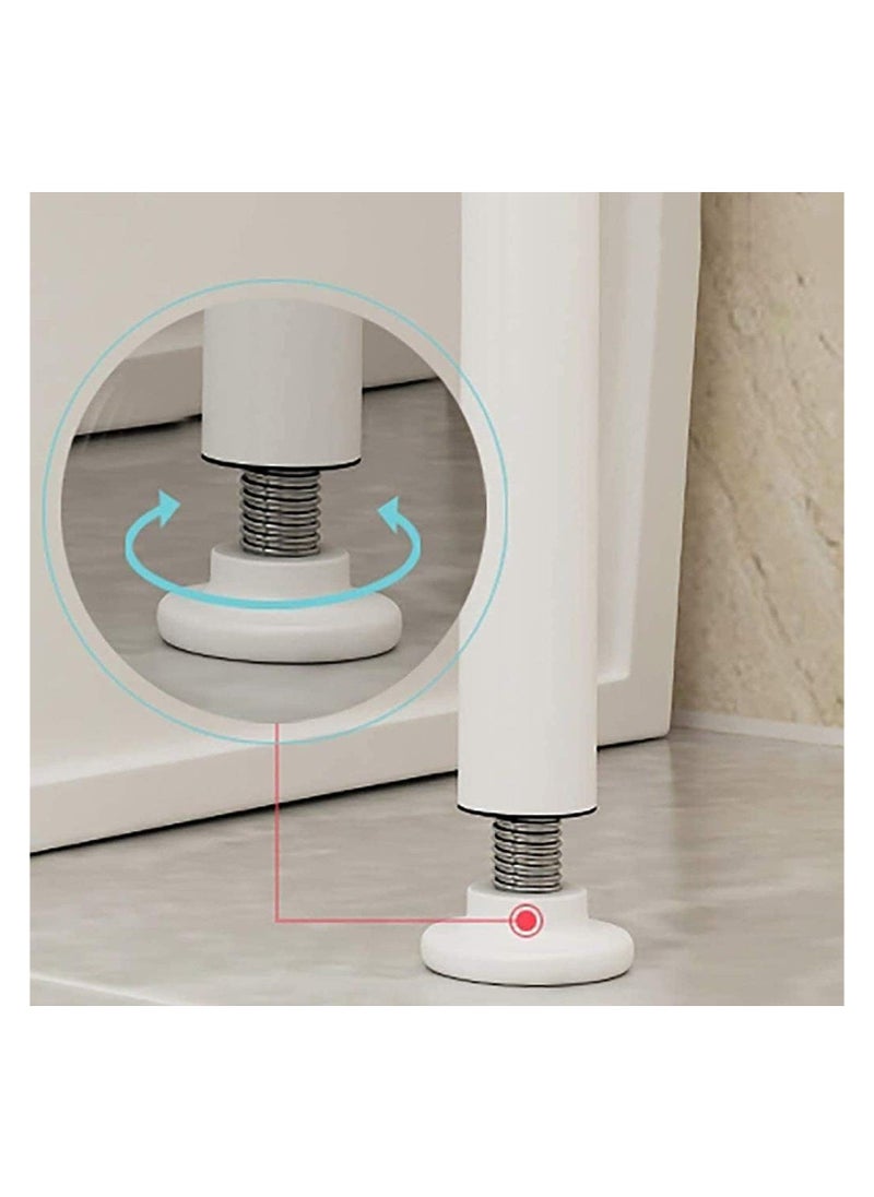 Cuisine Art Washing Machine Storage Shelf Rack - 3 Tiers, Space-Saving, Easy Assembly, No Drilling. Fits Over Toilets or Washing Machines. Dimensions: 25x65x166 cm, White  - Image 4