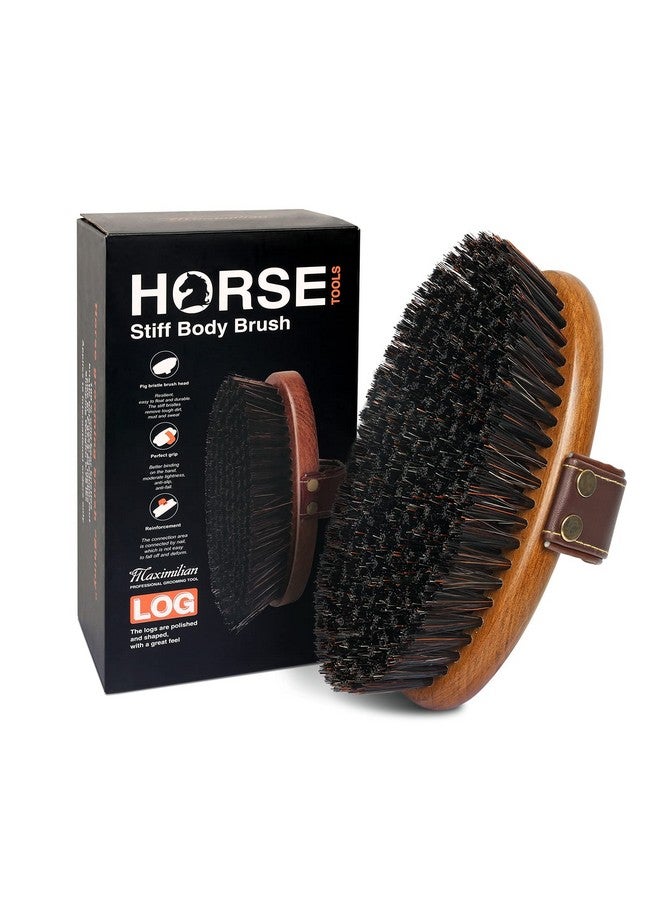 MAXIMILIAN World Class Handmade Equine Stiff Body Horse Brush. Professional Equine Grooming Tools. Effortlessly Removes Mud, Sweat and Dirt from Your Horses Hair. - Image 1