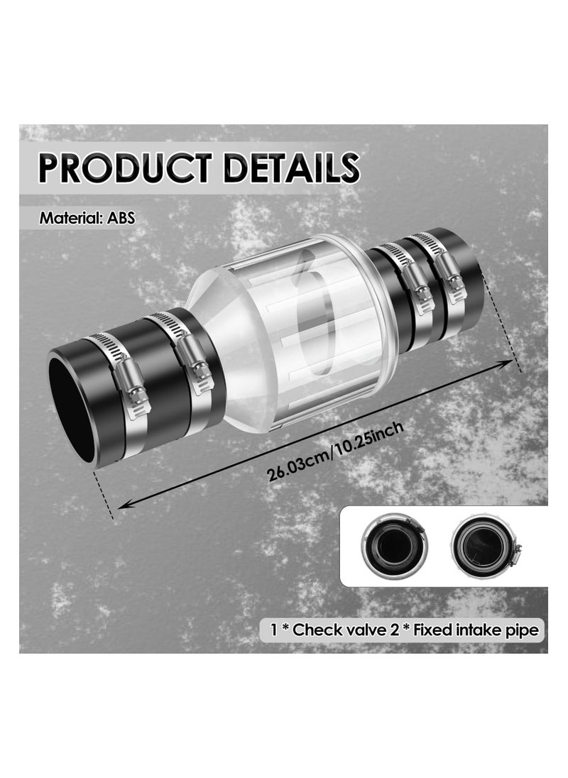 Sump Pump Check Valve, 2 inch Silent Check Valve Spring-Loaded Flapper with Stainless Steel Clamp, Prevent Backflow for Sewage Pump, Sump Pump Life Expectancy Increase  - Image 3