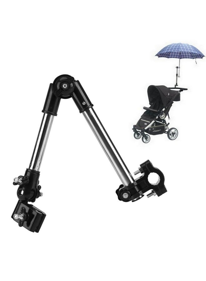 Horoper Umbrella Stand Umbrella Clamp, Umbrella Holder for Stroller Wheelchair, 360° Umbrella Clip for Chair Stretch Mount Stand Holder for Baby Stroller Pram Chair (Black) - Image 1