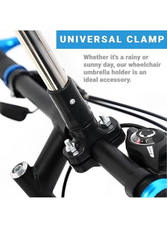 Horoper Umbrella Stand Umbrella Clamp, Umbrella Holder for Stroller Wheelchair, 360° Umbrella Clip for Chair Stretch Mount Stand Holder for Baby Stroller Pram Chair (Black) - Image 5