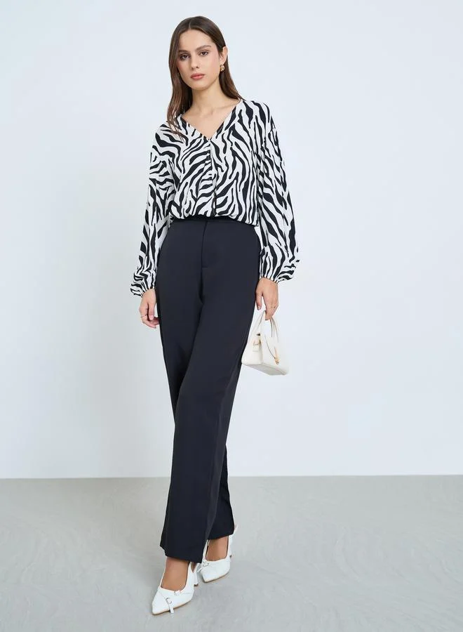 Take Two Animal Print Top and Trousers Co-Ords