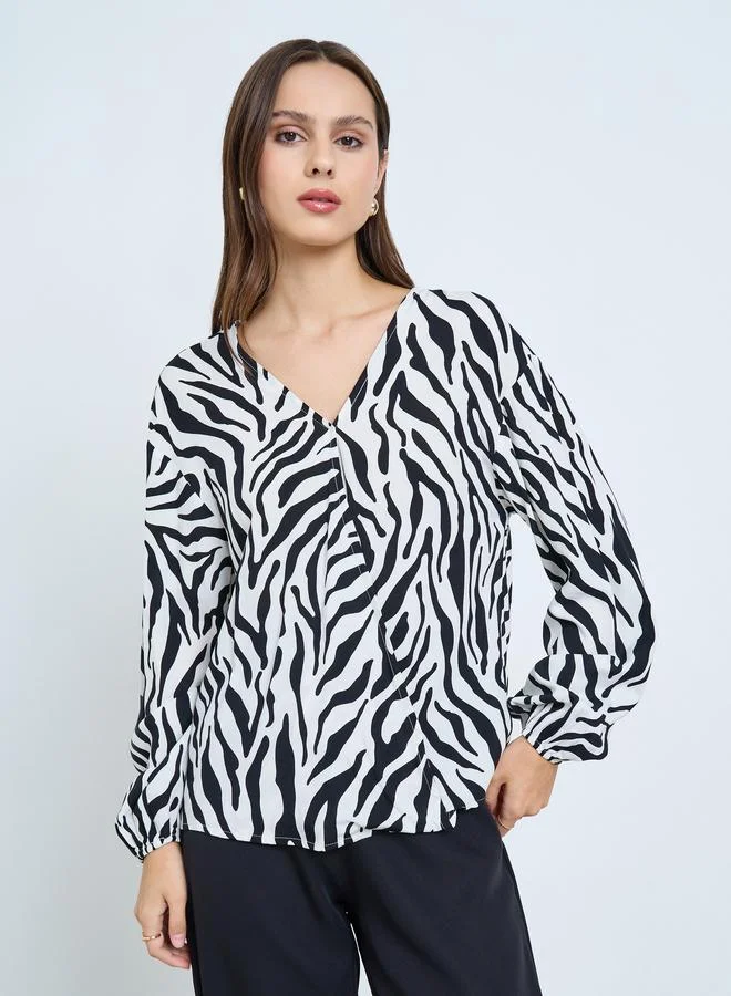 Take Two Animal Print Top and Trousers Co-Ords