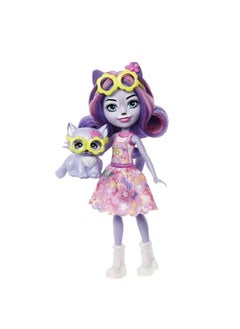 ENCHANTIMALS Enchantimals Small Doll  Accessories City Tails Hadley Husky Doll  Sledder Dog Figure Removable Skirt  - Image 1