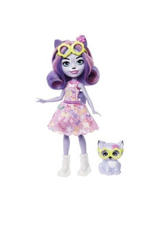 ENCHANTIMALS Enchantimals Small Doll  Accessories City Tails Hadley Husky Doll  Sledder Dog Figure Removable Skirt  - Image 4