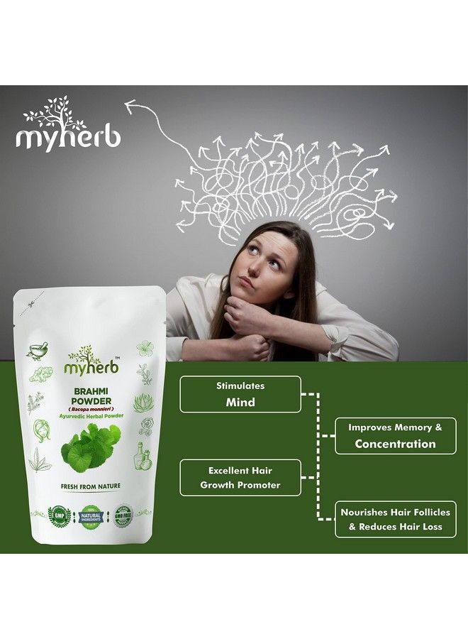 myherb Pure Natural 100% Organic Brahmi (Bacopa Monnieri) Powder ;; 227 Gm/0.5 Lbs ;; Ayurvedic Herbal Powder ;; Eco Friendly ;; For Men & Women - Image 4