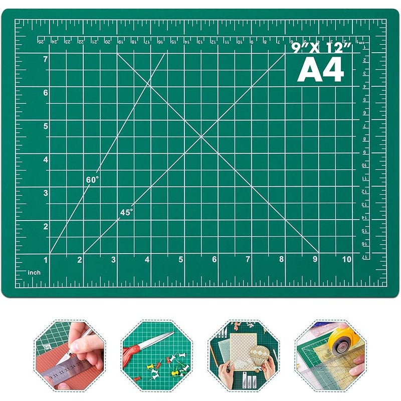 anezus Self Healing Sewing Mat, Rotary Cutting Mat Double Sided 5-Ply Craft Cutting Board for Sewing Crafts Hobby Fabric Precision Scrapbooking Project 9 x 12(A4) - Image 1