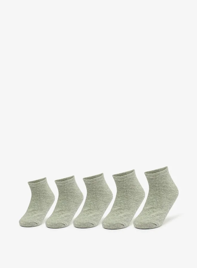 جونيورز Textured Ankle Length Socks - Set of 5
