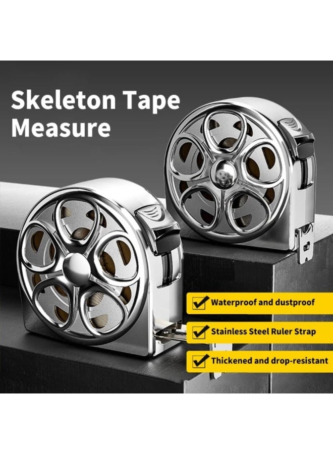 Bukela 3m Metric Tape Measure, Stainless Steel Anti-Corrosion Retractable Ruler, Self-Locking Auto-Lock Measuring Tool with Easy Read Fractions, Hollow Design for Woodworking, Silver (3mx16mm) - Image 4