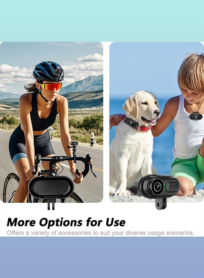 4K Mini Body Camera 128GB, Thumb Size Action Body Cam, Wearable Sports Cameras,Hands-Free POV Recording, Helmet Mount, Magnetic Sport DV for Bike Cycling,for Vlogging Pet Walk Swim - Image 3