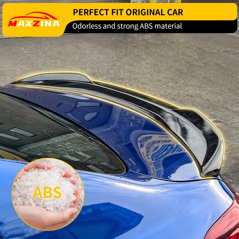 Maxzina Spoiler Wing Compatible with 2019-2024 Kia Forte Sedan Rear Spoiler Trunk Rear Spoiler Wing Lip ABS Plastic for 2023 Forte Accessories (Glossy Black) - Image 3