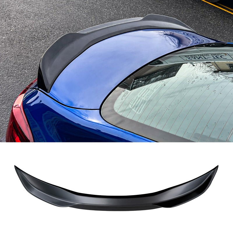 Maxzina Spoiler Wing Compatible with 2019-2024 Kia Forte Sedan Rear Spoiler Trunk Rear Spoiler Wing Lip ABS Plastic for 2023 Forte Accessories (Glossy Black) - Image 1