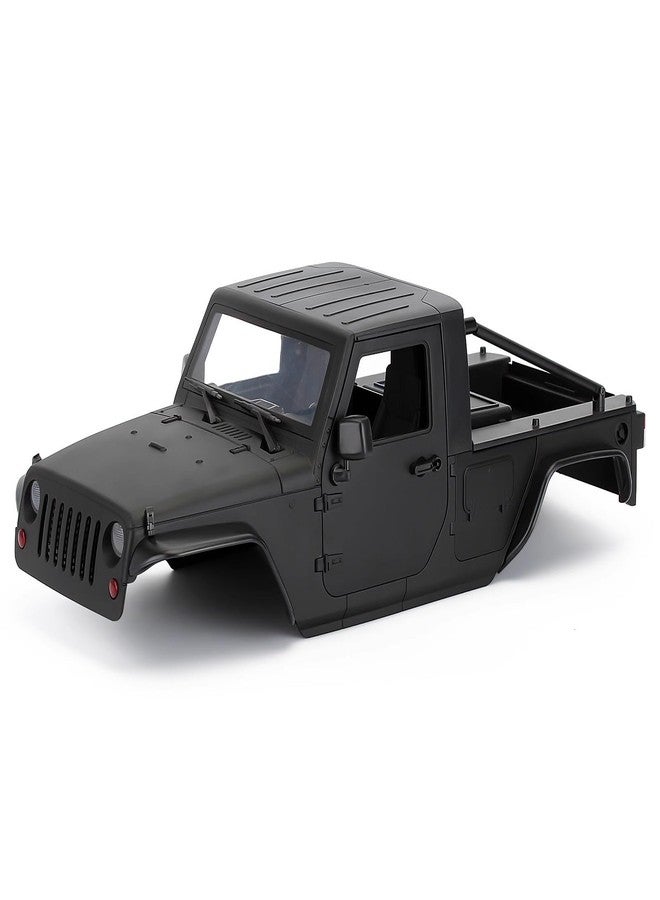 RCJUMPANT 1/10 RC Pickup Body Shell Kit Unassembled - 313mm Wheelbase Wrangler Pickup Body,for RC Crawler Axial SCX10 SCX10 II 90046 DIY (Black) - Image 1