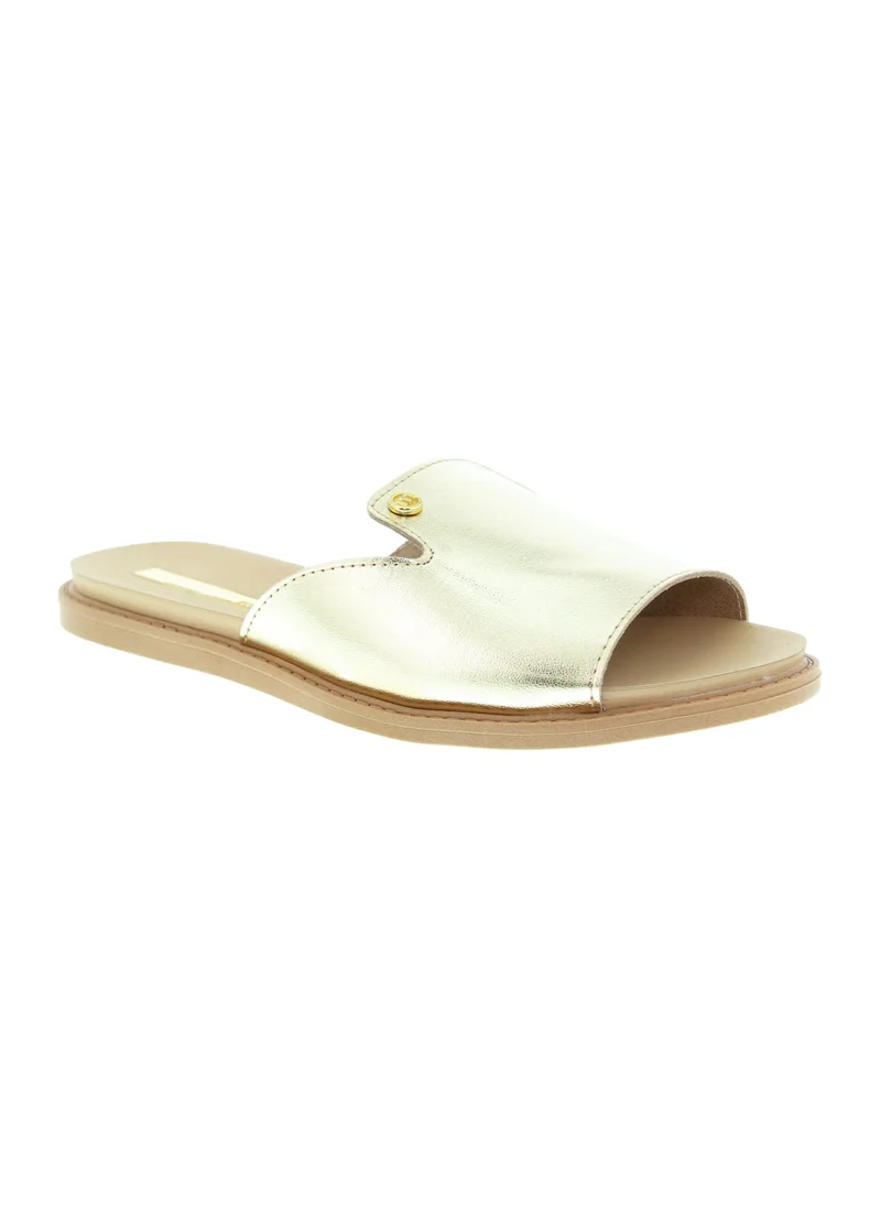 MOLECA Moleca Ladies Flat Sandals Gold | Made In Brazil