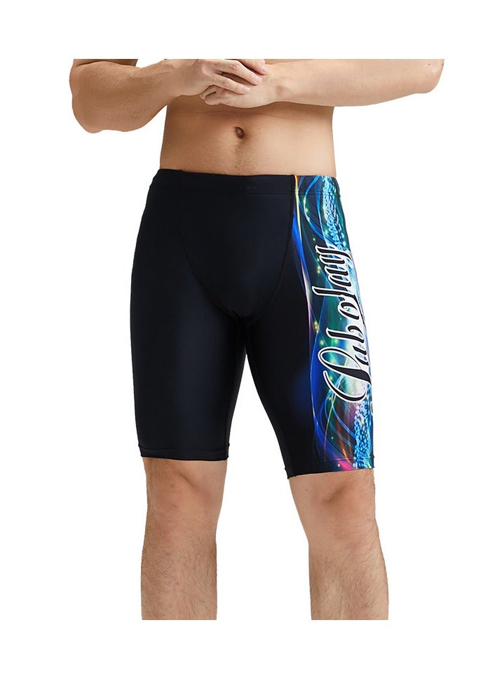 KUYING New High Waisted Flat Angle Swimming Trunks - Image 1