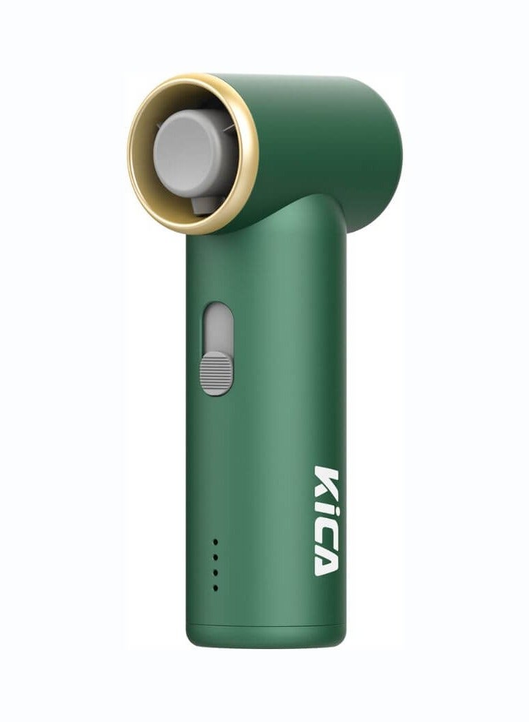 كيكا مروحة KICA Jet Mini 36000 دورة في الدقيقة، عمر بطارية طويل 14 ساعة، 3000 مللي أمبير في الساعة، لون أخضر - Image 1
