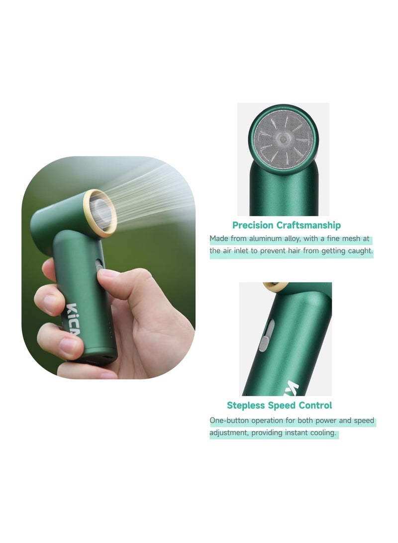 كيكا مروحة KICA Jet Mini 36000 دورة في الدقيقة، عمر بطارية طويل 14 ساعة، 3000 مللي أمبير في الساعة، لون أخضر - Image 2