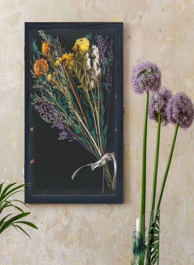 Hodeframe Shadow Box Frame with Removable Shelves, Black 11x14 Deep Memory Box Display Case for Keepsake Collectibles, Coins Military Medals Pins Wedding Flowers - Image 3