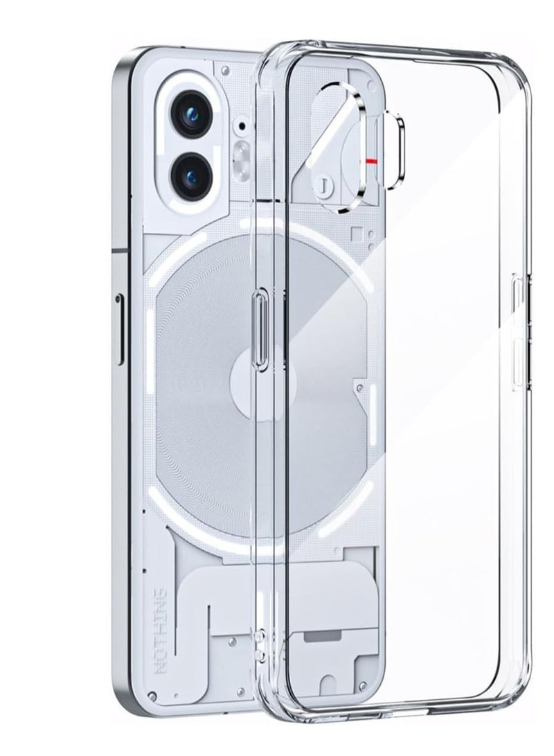 ELTRAZONE غطاء شفاف لهاتف Nothing Phone 2، ظهر صلب من PC + واقي TPU ناعم، تصميم شفاف نحيف وخفيف الوزن، غطاء مقاوم للصدمات وغير قابل للانزلاق، حماية مضادة للاصفرار - Image 1