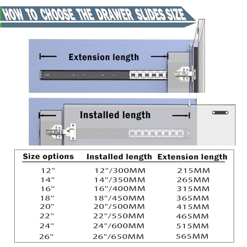 Dolenor Cabinet Pocket Door Slide System Kit 14",2PCS Inset Sliding Hardware for Hidden Cabinet Doors, 45lbs Capacity, Space Saving Pocket Door Hardware for Kitchen, Pantry, Closet - Image 4