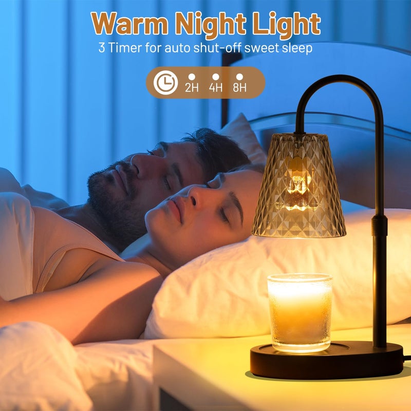SAEIHGAE Candle Warming Lamp with Timer : Adjustable Light Level Adjustable Height Flameless and Smokeless Safety Candle Lamps - Jar Candles Home Decoration - Image 4