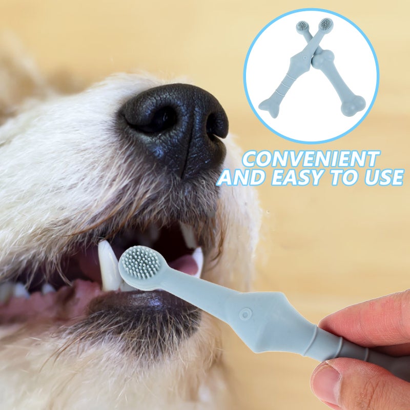 2pcs Reusable Pet Oral Care Toothbrush Silicone Cartoon Convenient Pet Teeth Cleaning Toothbrush Dog Cat Soft Toothbrushes - Image 4