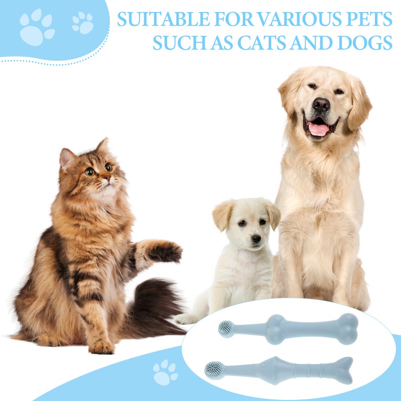 2pcs Reusable Pet Oral Care Toothbrush Silicone Cartoon Convenient Pet Teeth Cleaning Toothbrush Dog Cat Soft Toothbrushes - Image 3