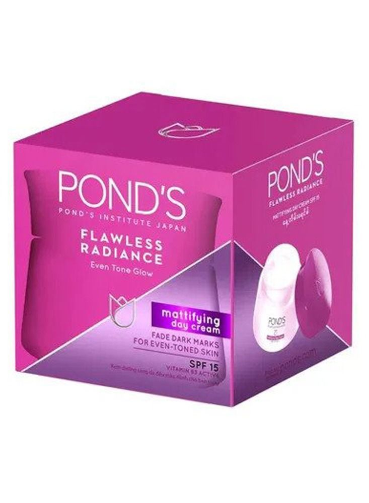 PONDS Flawless Radiance Hydrating Day Gel Cream With Spf 15 And Niacinamide Even tone Glow Fades Dark Marks 50ml - Image 2
