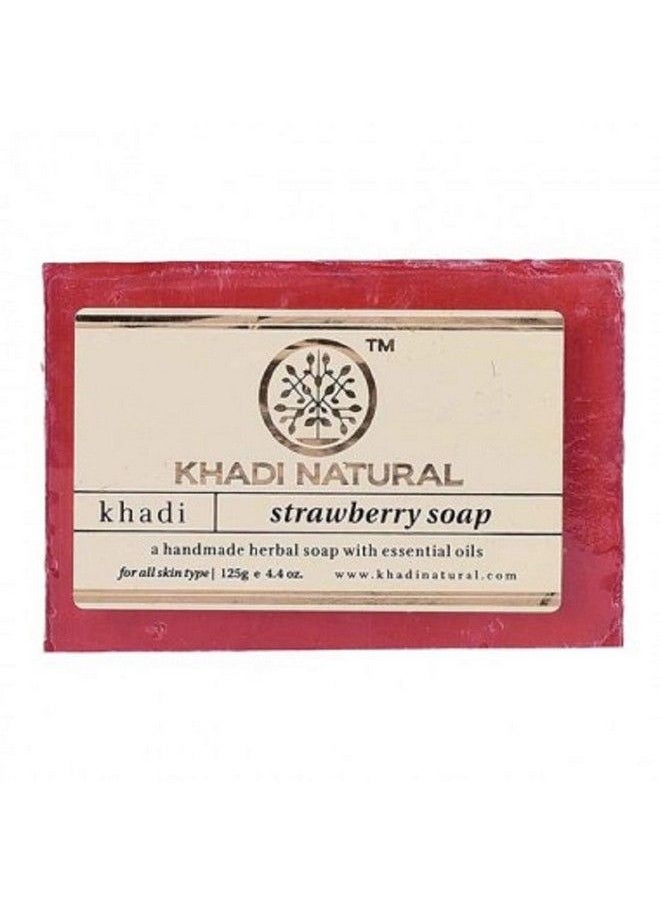 Khadi Herbal - Khadi Natural Herbal Strawberry Soap (Set Of 5) - Image 1