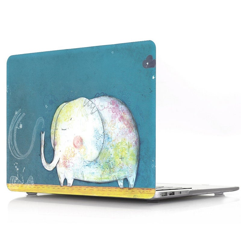 Moca Hard Shell Case for MacBook Air 13 inch M1 A2337 A2179 A1932 [2022, 2021-2018 Release] with Retina Display Touch id Slim Lightweight Matte Scratch Resistant (Elephant) - Image 3