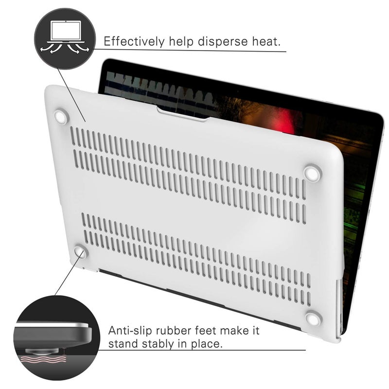 Moca Hard Shell Case for MacBook Air 13 inch M1 A2337 A2179 A1932 [2022, 2021-2018 Release] with Retina Display Touch id Slim Lightweight Matte Scratch Resistant (Elephant) - Image 5