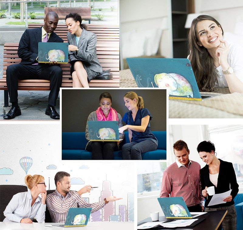 Moca Hard Shell Case for MacBook Air 13 inch M1 A2337 A2179 A1932 [2022, 2021-2018 Release] with Retina Display Touch id Slim Lightweight Matte Scratch Resistant (Elephant) - Image 4