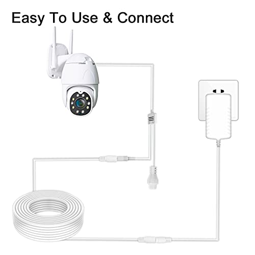 WILDHD DC Power Extension Cable 33ft 1.35mm x 3.5mm Compatible with 5V DC Adapter Cord for CCTV Security Camera IP Camera Standalone DVR (33ft DC3.5mm Plug White) - Image 5