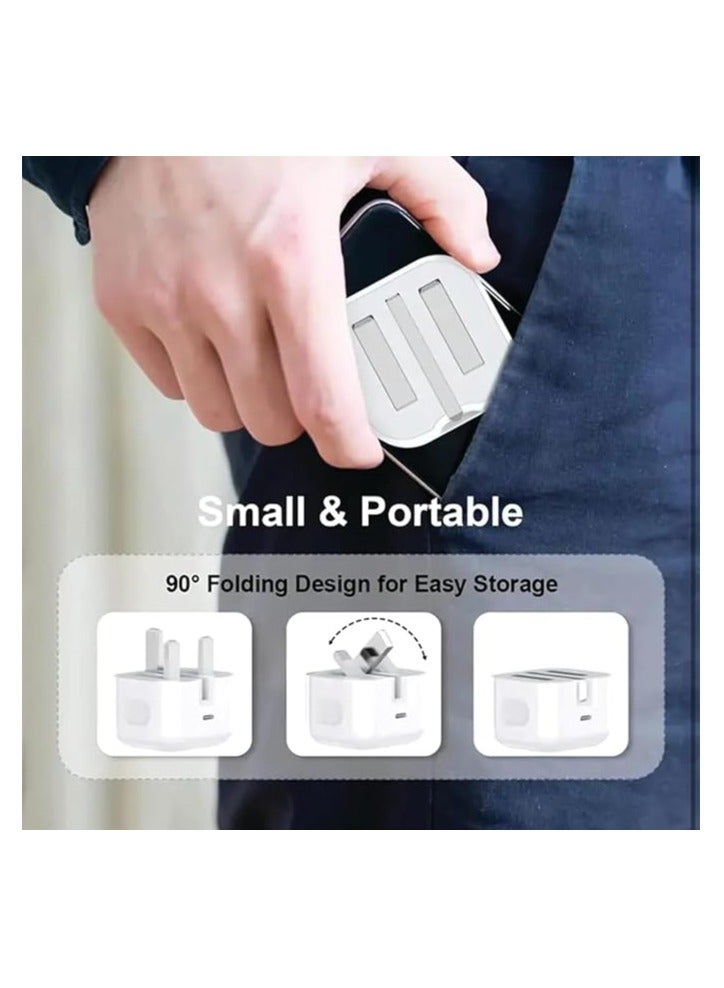 إلترازون 35W USB-C Charger with 1M Type-C to C Cable – Fast Charging Adapter for iPhone 16 Pro Max/16/15 Series, Samsung S25 Ultra, S24 Ultra, S23 Ultra & All USB-C Phones and Tablets - Image 5