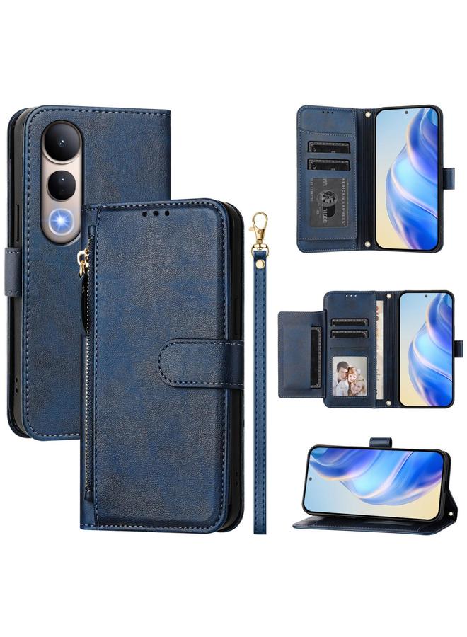 erorex Case For vivo V50 Lite 5G Multi-Card Slots Zipper Wallet Leather Phone Case - Image 1