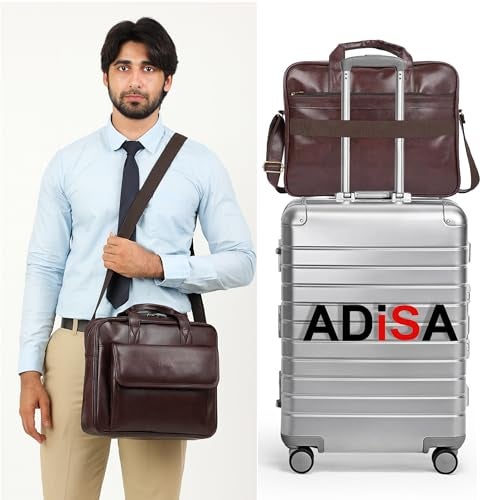 ADISA Laptop Messenger Office Bag Briefcase for Work for Men (LB6052-BRO) - Image 2