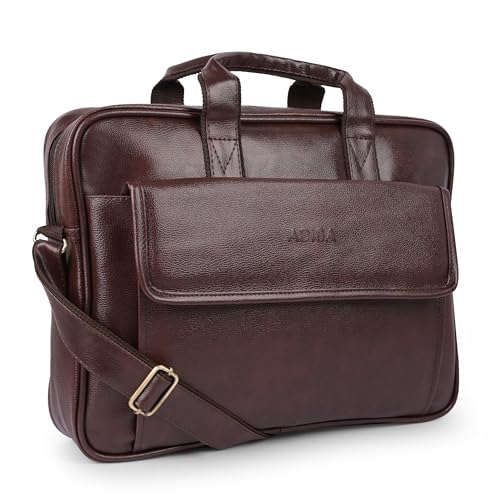 ADISA Laptop Messenger Office Bag Briefcase for Work for Men (LB6052-BRO) - Image 1