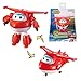 Super Wings Transformable Toys 5 in Jett Airplane Transforming Figures Toys 2 in 1 Mode Rescue Bots Action Figure Toys for 35 Year Old Boys Girls Fun Plane Toys for Toddlers Kids Age 3 4 5 6 7 - Image 2