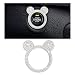 Augeny Bling Car Engine Start Button Cover Rhinestone Key Ignition Knob Ring Sparkling Push to Start Button Sticker for Women Universal Car Accessories for Interior Decoration 1PC White - Image 2