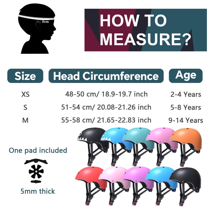 Glaf Toddler Helmet 2-4 Years Kids Bike Helmets For 2-8 Years Old Baby Girls Boys Multi-Sport Helmet Adjustable Skateboard Bicycle Helmet Lightweight 2 Sizes For Toddler To Youth (Red  Small) - Image 4