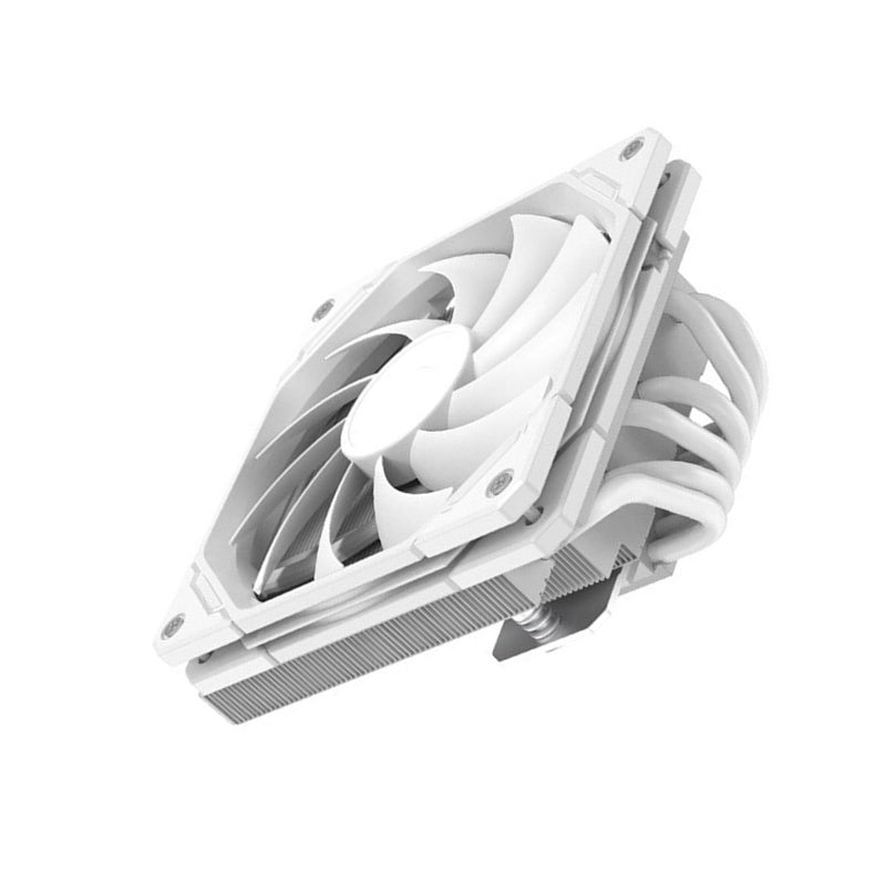 White CPU Air Cooler with 6 Heat Pipes Powerful Quiet Fan for Gaming PC - Image 5