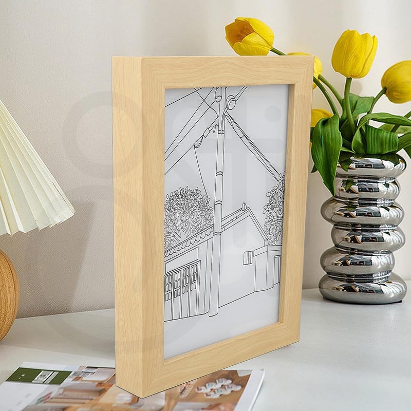 Ostin Shadow Box Frame Light Painting Decoration Art Frame with Light Shadow Art Light Painting Decorative Painting Creative Night Lights LED Table Lamp S sunset and street lights - Image 2