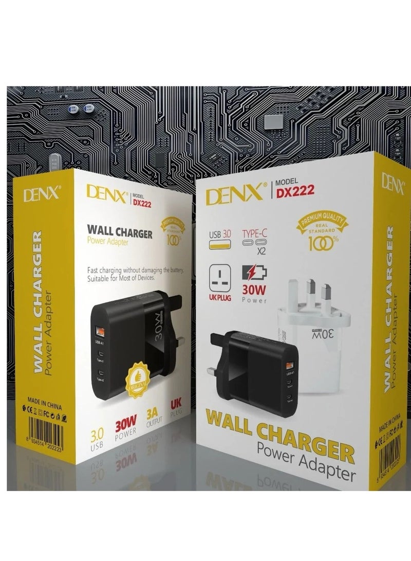 Denx "White Dual PD Port Wall Charger by DENX: Model M/DX222" - Image 4