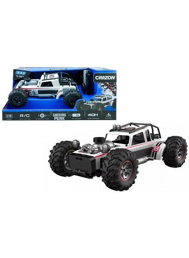 Crazon Smoking Punk High Speed ​​Remote Control Car (1:12, White) - Image 2