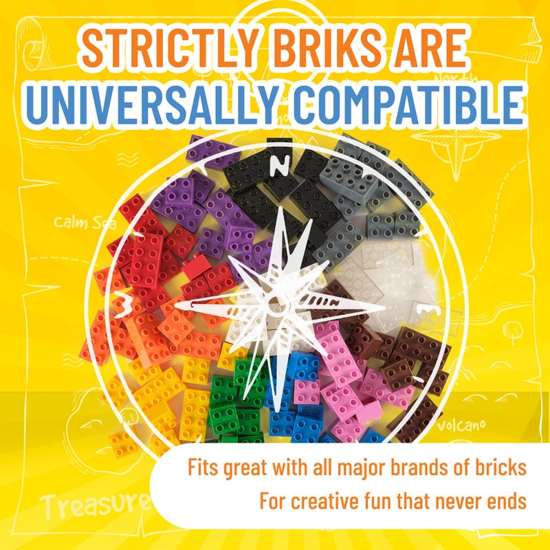 Strictly Briks Toy Building Set - Colorful Play with 108 Building Blocks - Durable Design for Kid Toy Use - 108 Pieces, Rainbow Colors - Image 4