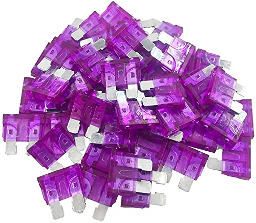 MCIGICM (50 Pcs) MCIGICM 3 Amp Standard Fuse, 3A Blade Automotive Fuse for Car Truck - Image 4