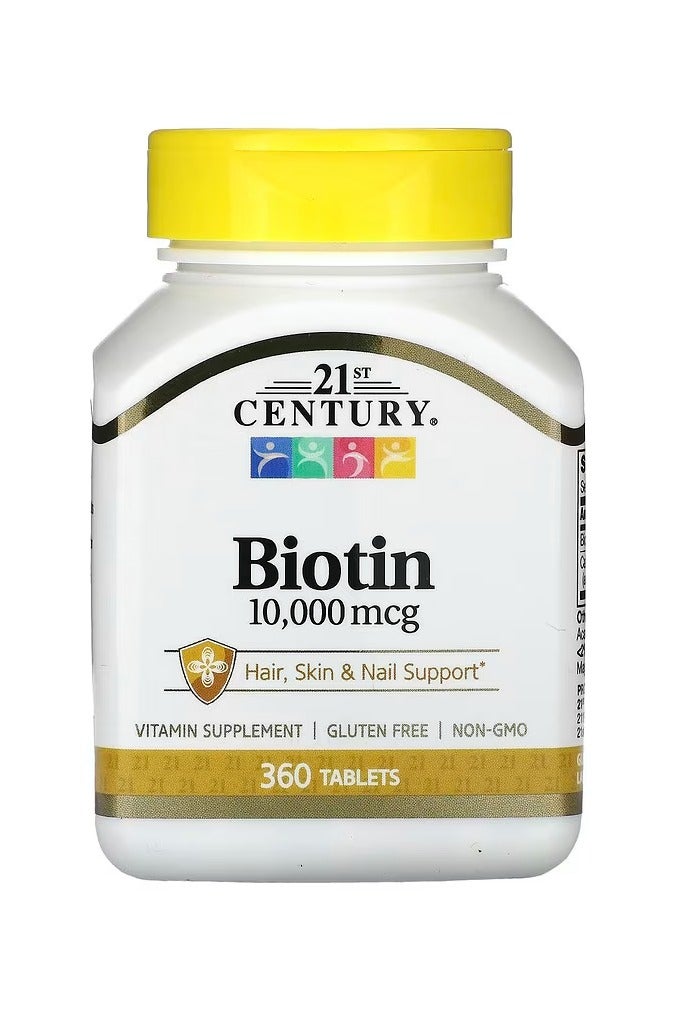 21st Century, Biotin, 10,000 mcg, 360 Tablets