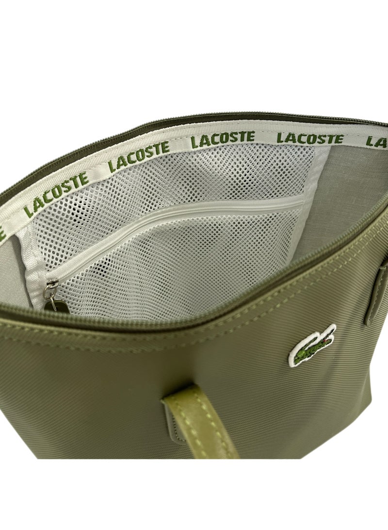 Lacoste Women's L12.12 Concept Fashion Versatile Capacity Zipper Handbag Single Shoulder Bag Tote Bag Camera Bag Medium - Image 3