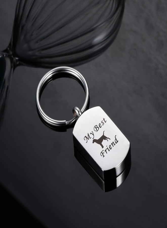 Gredstar Dog Tag Urn Keychain for Ashes My Furfriend Cremation Keychain for Ashes Memorial Tags Keepsake Keyring Memorial Jewelry for Pet Ashes - Image 2